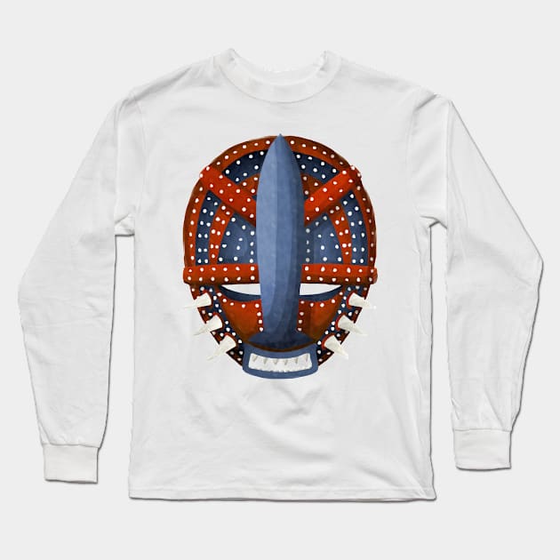 Watercolor  tribal mask Long Sleeve T-Shirt by lirch